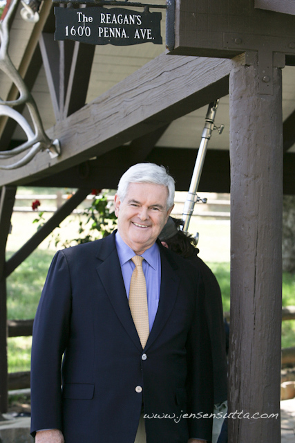 Candidate for President Newt Gingrich at Ronald Reagan's Ranch