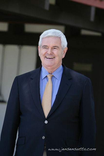 Candidate for President Newt Gingrich at Ronald Reagan's Ranch