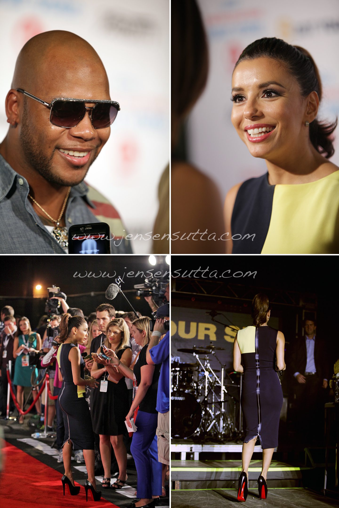 Eva Longoria and Flo Rida attend event during 2012 DNC
