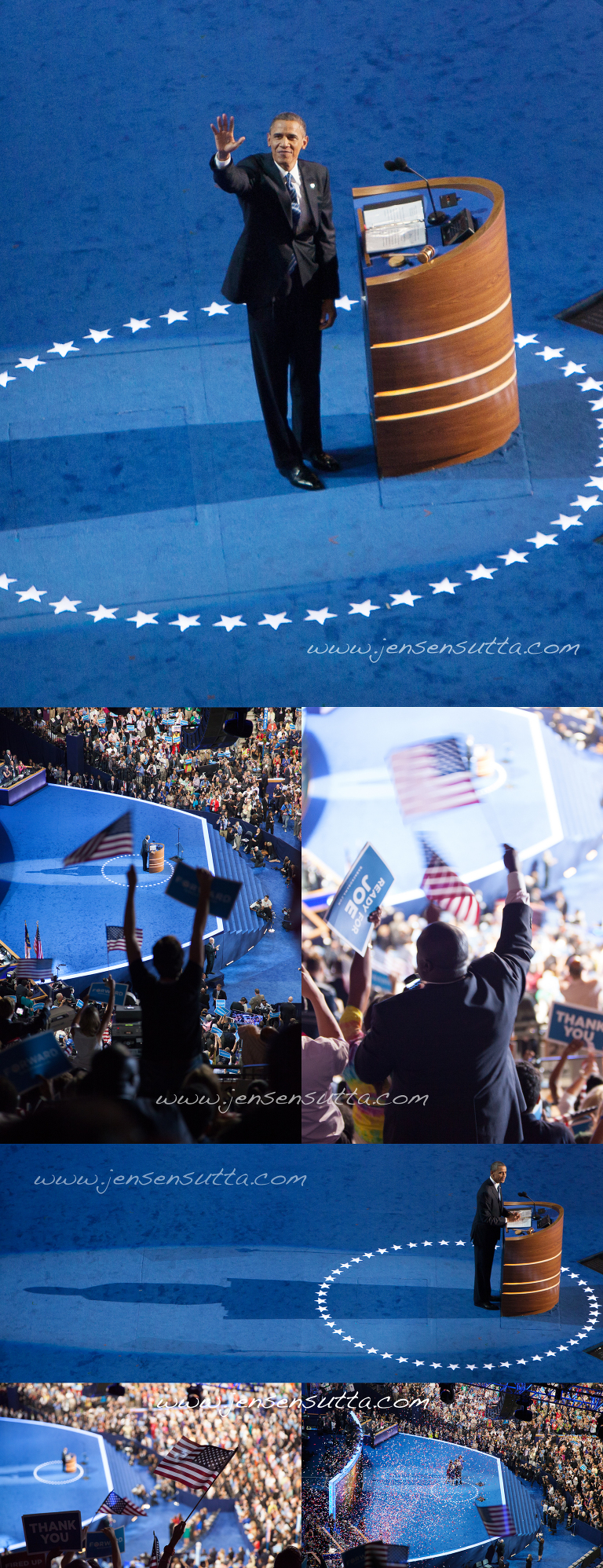 President Barack Obama addresses crowd at the 2012 Democratic National Convention