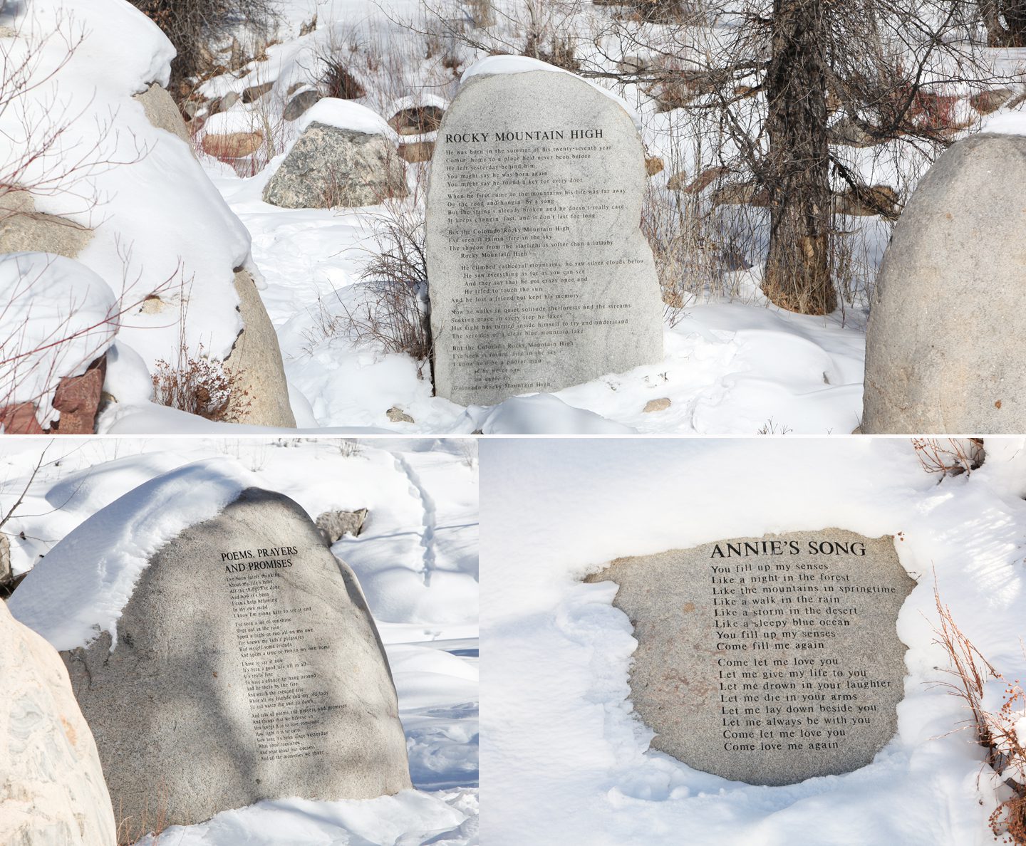 Photographs of John Denver song lyrics