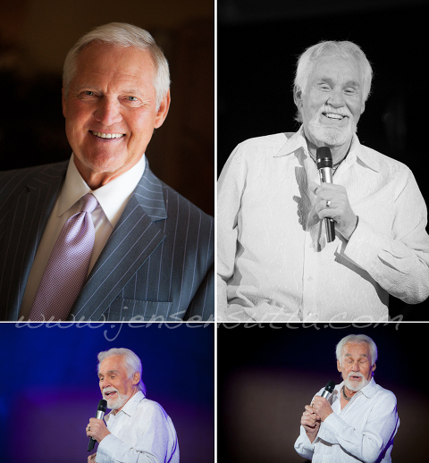 Celebrity event photographer Jerry West and Kenny Rogers